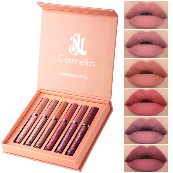 NJ Gift set of matte lip glosses, tone B